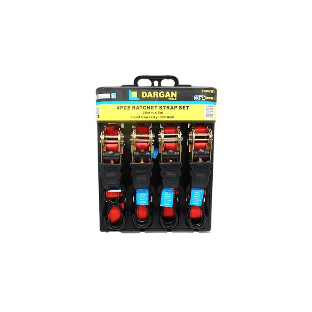Dargan 4 pce Ratchet Strap Set - Tool Source - Buy Tools and Hardware Online