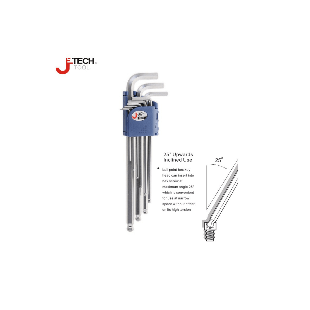 Jetech 9pcs Long Lenght Hex Key Set (022909) | Tool Source