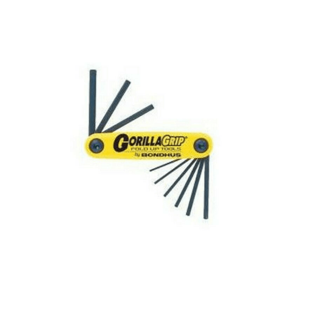 Bondhus 12589 GorillaGrip Set of 9 Hex Fold-up Keys - Tool Source - Buy Tools and Hardware Online